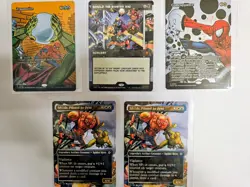 NM MTG Marvel Spider-Man Full Art Non-Foil Lot x5 Traumatize Behold Comeuppance - Image 1