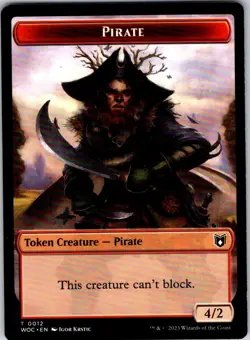 Magic the Gathering Faerie Rogue #011 Pirate Token Wilds of Eldraine Commander - Image 2