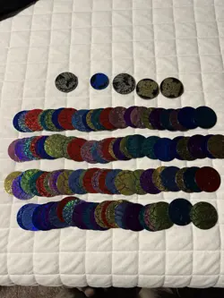 Lot of Over 90 Official Pokemon TCG Coins. Prismatic Evolution - Image 1