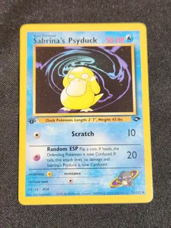 1st Edition SABRINA'S PSYDUCK 99/132 Gym Challenge - Pokemon WOTC Vintage - LP - Image 1
