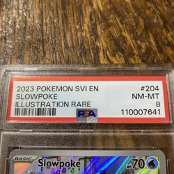 2023 Pokemon SVI EN - SLOWPOKE #204 - Illustration Rare PSA 8 Pokemon TCG - Image 3
