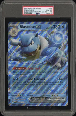 2025 POKEMON PROMO BLOOMING WATERS PREM COLL-TAG #009 BLASTOISE EX PSA 10 - Image 1