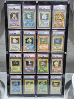 Pokemon Complete PSA8 Base Set Holo Collection In Display Case - Image 1