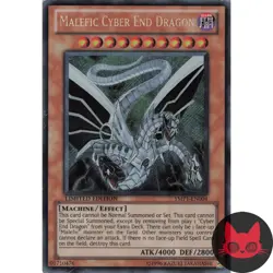 Yugioh Malefic Cyber End Dragon YMP1-EN004 Secret Rare MP - Image 1