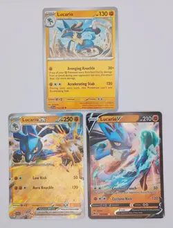 Lucario Fighting Pokemon TCG Card LOT - Image 1