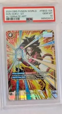 2024 DRAGON BALL SUPER CARD GAME FUSION WORLD RAGING ROAR SON GOKU : GT PSA 10 - Image 1