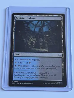 Sinister Hideout 184 MTG Marvels Spider-Man 2025 Near Mint Non Foil Land - Image 1