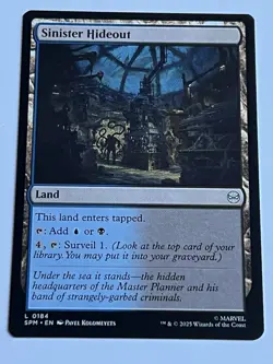 Sinister Hideout 184 MTG Marvels Spider-Man 2025 Near Mint Non Foil Land - Image 4