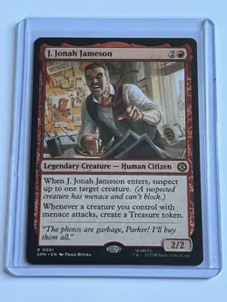 J Jonah Jameson 81 MTG Marvels Spider-Man 2025 Near Mint Non Foil Rare - Image 1