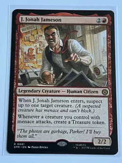 J Jonah Jameson 81 MTG Marvels Spider-Man 2025 Near Mint Non Foil Rare - Image 2