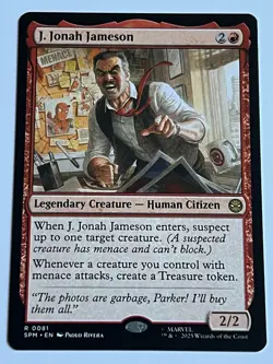 J Jonah Jameson 81 MTG Marvels Spider-Man 2025 Near Mint Non Foil Rare - Image 4