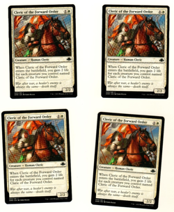 Set Of 4 Cleric Of The Forward Order 003/261 Common Dominaria MTG Card - Image 1