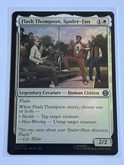 Flash Thompson Spider Fan 7 MTG Marvels Spider-Man 2025 Near Mint Uncommon Foil - Image 2