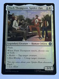 Flash Thompson Spider Fan 7 MTG Marvels Spider-Man 2025 Near Mint Uncommon Foil - Image 4
