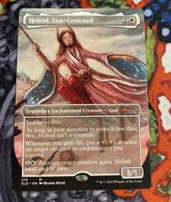 MTG Secret Lair #214 Borderless Heliod, Sun-Crowned NM - Image 1