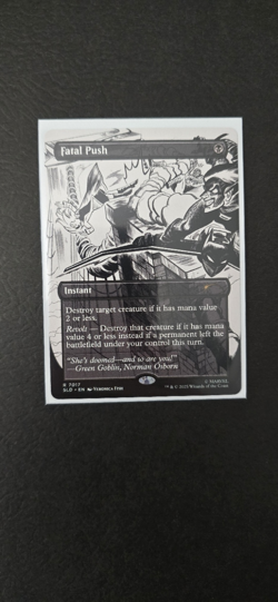 MTG Spider-man Fatal Push (7017) Non-Foil Inked Secret Lair Chase Rare NM/MT - Image 1