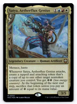 Satya, Aetherflux Genius NM Commander: Modern Horizons 3 0003 MTG Foil - Image 1