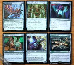 Set of 6 Commander Green Equipment Artifacts *NM* Magic MTG Deck Building EDH - Image 1
