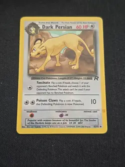 Dark Persian 42/82 Team Rocket Regular Wotc Vintage 2000 Pokemon TCG LP - Image 1