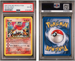 PSA 6 2001 POKEMON NEO REVELATION #7 HO-OH-HOLO 1ST EDITION - Image 1