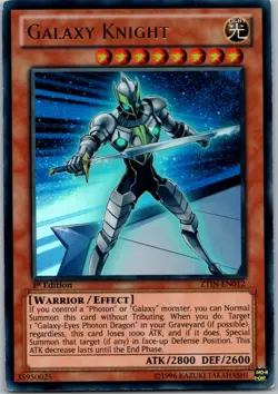 Yugioh Galaxy Knight ZTIN-EN012 1st Edition Ultra Rare VLP - Image 1