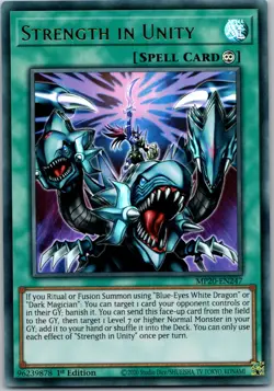 Yugioh Strength in Unity MP20-EN247 1st Edition Ultra Rare NM - Image 1