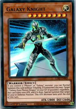 Yugioh Galaxy Knight (Green) LDS2-EN049 1st Ed Ultra Rare NM - Image 1