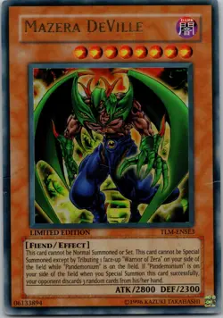 Yugioh Mazera DeVille TLM-ENSE3 Limited Ed Ultra Rare MP - Image 1