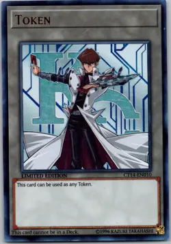 Yugioh Token: Kaiba CT14-EN010 Limited Ed Ultra Rare LP - Image 1