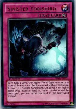Yugioh Sinister Yorishiro SHSP-EN089 1st Edition Ultra Rare NM - Image 1