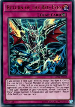 Yugioh Return of the Red-Eyes LDK2-ENJ34 Unlimited Ed Ultra Rare NM - Image 1