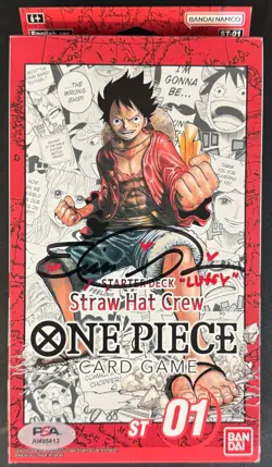 One Piece Card Game Starter Deck ST01 1st Print Signed By Erica Schroeder - Image 1
