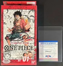One Piece Card Game Starter Deck ST01 1st Print Signed By Erica Schroeder - Image 3