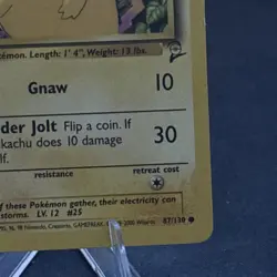Pokemon Cards: Base Set VINTAGE Pikachu 87/130 - Image 2