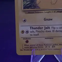 Pokemon Cards: Base Set VINTAGE Pikachu 87/130 - Image 3