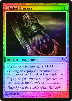Bladed Bracers FOIL Avacyn Restored HEAVILY PLD Artifact Common CARD ABUGames - Image 1