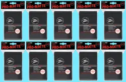 1000 ULTRA PRO Standard Size BLACK PRO-MATTE DECK PROTECTORS Card Sleeves MTG - Image 1