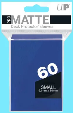 Ultra Pro 60 BLUE PRO-MATTE Small Deck Protector NEW Non Glare Card Sleeves tcg - Image 1