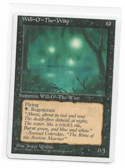 Magic the Gathering ~ MTG ~ 1x Will-o'-the-Wisp ~ Fourth Edition ~ 4Ed ~ HP - Image 1