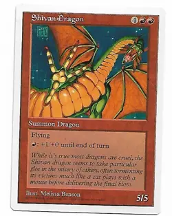 Magic the Gathering ~ MTG ~ 1x Shivan Dragon ~ Fifth Edition ~ 5Ed ~ M/NM - Image 1