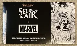 MTG Secret Lair Marvel Spider-Man: Venom Unleashed Inks Rainbow Foil - Sealed - Image 1