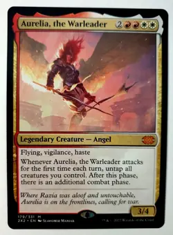 MTG: Double Masters 2022 - Aurelia, the Warleader - Mythic 179 - NM - Image 1