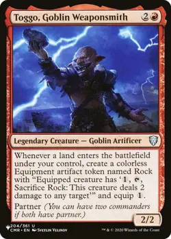 Toggo, Goblin Weaponsmith - The List Light Play, English Magic the Gathering MTG - Image 1