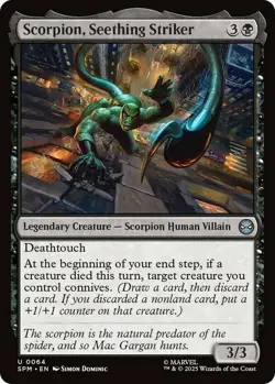 4x Scorpion, Seething Striker - Foil NM-Mint, English Marvel's Spider-Man MTG Ma - Image 1