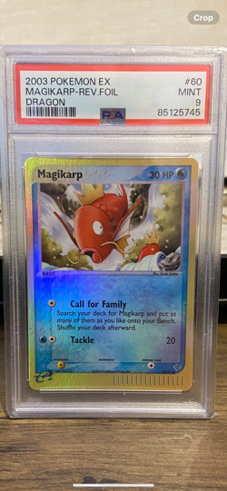 2003 Pokemon Ex Magikarp reverse foil PSA 9 Mint - Image 1