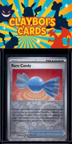Rare Candy SV01: Scarlet & Violet Base Set Pokemon 191/198 Reverse Holo NM+ - Image 1
