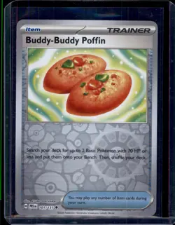 Buddy-Buddy Poffin SV: Prismatic Evolutions Pokemon 101/131 Reverse Holo NM+ - Image 1