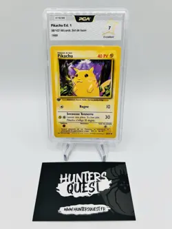 Carte Pokemon Pikachu 58/102 Set de Base Edition 1 Wizards PCA 7 FR - Image 1