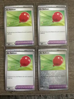 Pokemon TCG SV: Black Bolt Air Balloon x4 Playset 079/086 - Image 1