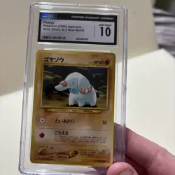 Phanpy 2000 Pokemon Japanese Gold, Silver to a New World Gem 💎 Mint 10 CGC Slab - Image 1